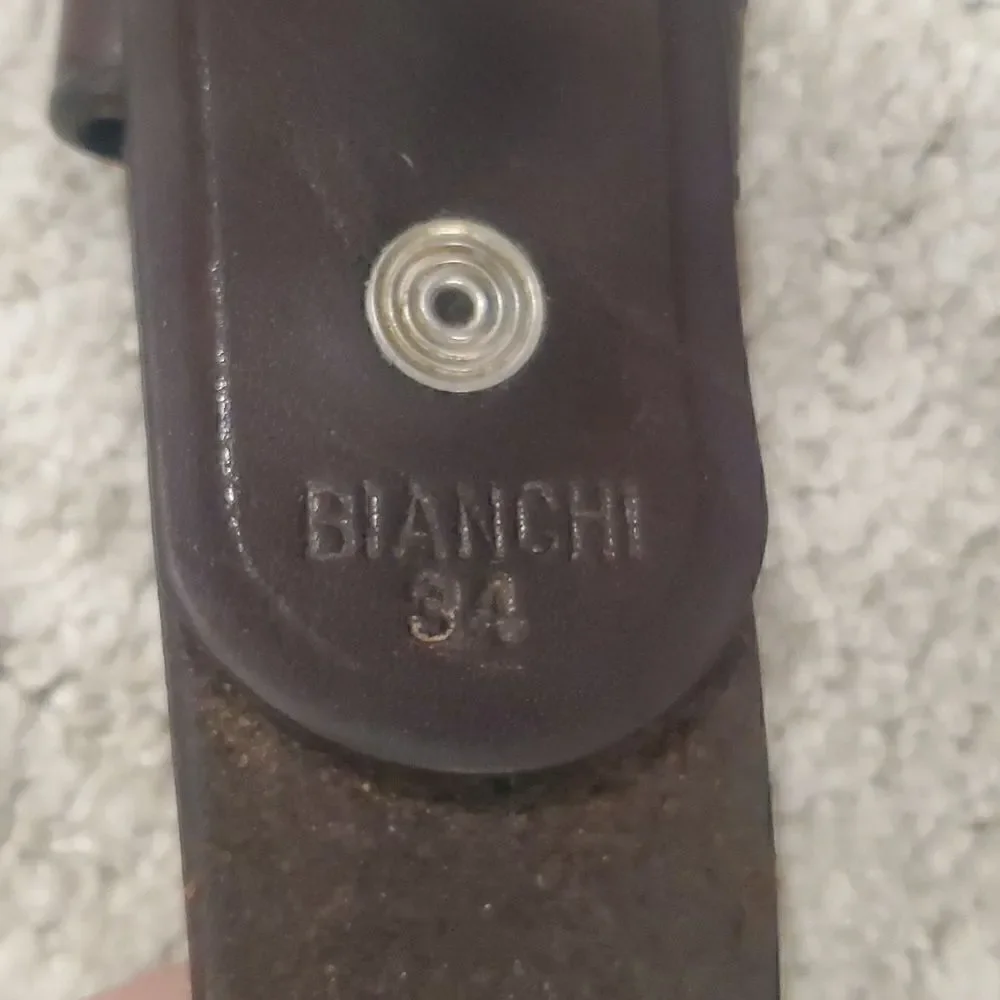 Bianchi | Brass Buckle Leather Belt